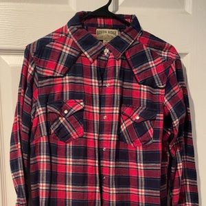 Women’s Flannel & Navy Vest